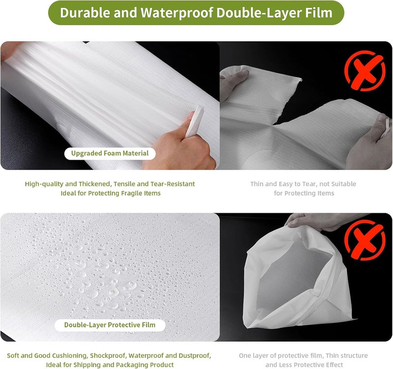 EPHECH 50PCS Foam Pouches 16x20Inch, Cushion Foam Wrap Pouches for Moving and Packing, Double PO Films Foam Wrap Pouches for Protect Large Dish, Book, Photo Frame, Canvas Artwork and Fragile Items - Image 4